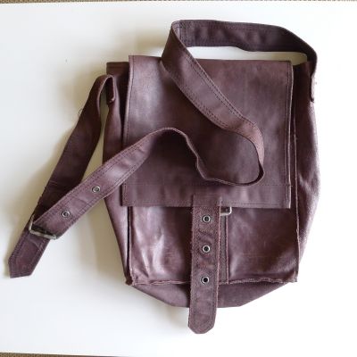 bolsa de couro castanha