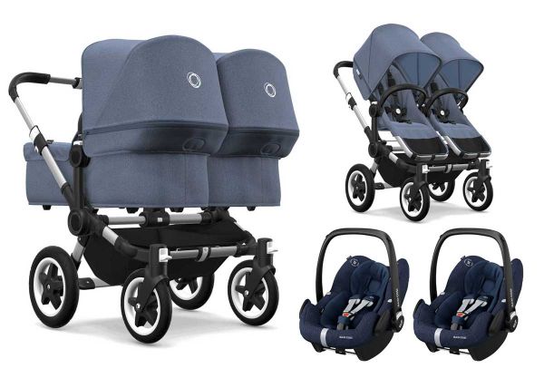 Bugaboo Donkey 2 Twin con Maxi-Cosi CabrioFix