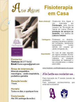 Fisioterapia em casa / ao domicílio