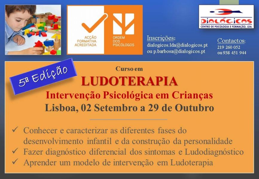 Ludoterapia - Intervenção psicológica em crianças - SETEMBRO