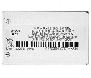 Bateria BLD-3 (BLD3) - 2100 - 3300 - 6610 - 6610i  Modelo usado nos telemóveis 2100 - 3300 - 6610 - 