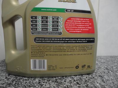 Óleo Castrol Edge FST 5W30 5 litros.