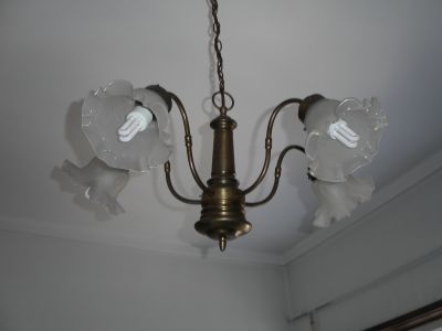 Candeeiro de teto metálico