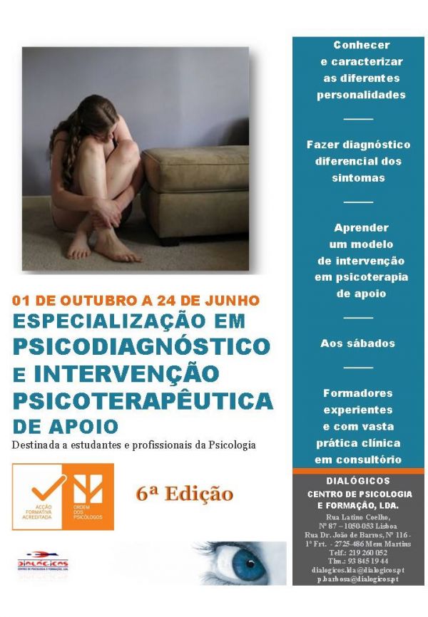 Especialização em Psicodiagnóstico e Intervenção Psicoterapêutica de Apoio - 6ª Ed.