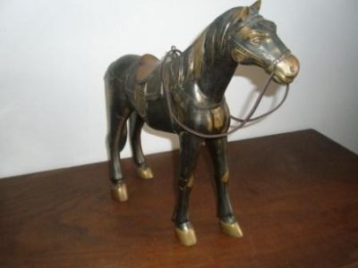 2 Cavalos em Latão Fundido Muito Originais