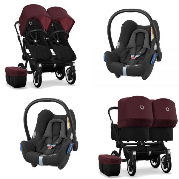 Bugaboo Donkey 2 Twin con Maxi-Cosi CabrioFix