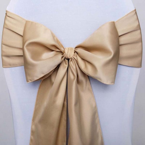 Laços de tecido cetim para cadeiras
