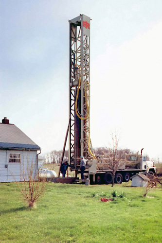 Execuçao de furos e montagem de bombas