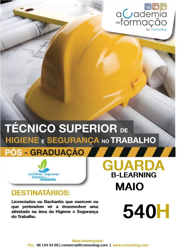 Pós graduação em Técnico Superior de Higiene e de Segurança no Trabalho B –Learning