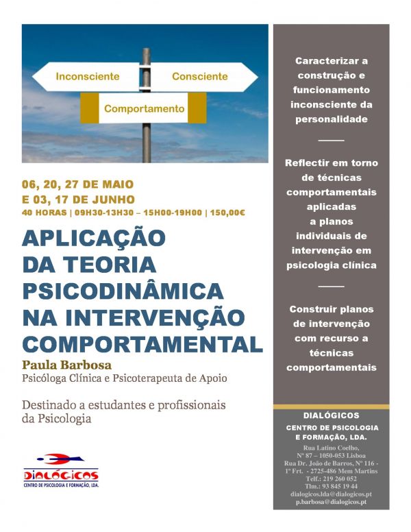 Aplicação da Teoria Psicodinâmica na Intervenção Comportamental