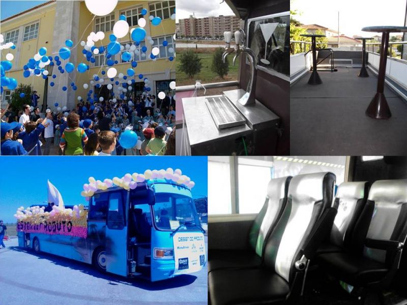 Autocarro descapotável especial eventos publicidade