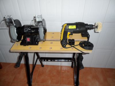MAQUINA DE AFIAR + BANCADA, LIMAS E ESMERIL