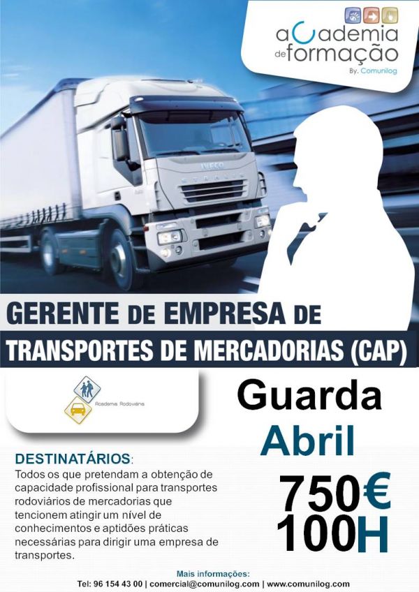 Capacidade Gerente Transporte Internacional Mercadorias