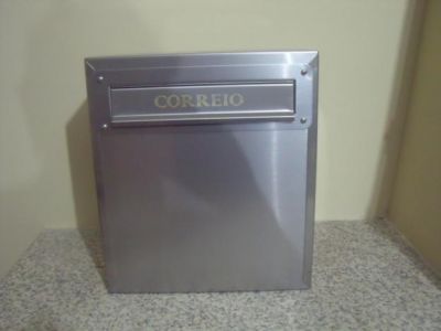 CAIXA CORREIO AÇO INOX P/ MURO CARTAS 