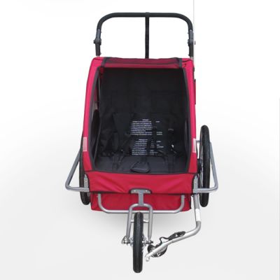 Atrelado bicicleta para 2 crianças c/ suspensao NOVO