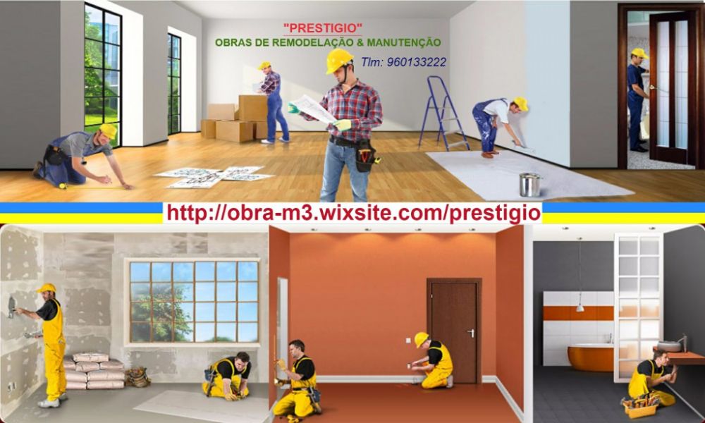 Obras de Remodelação e Manutenção: Pladur, Chão Flutuante, Pintura, . 