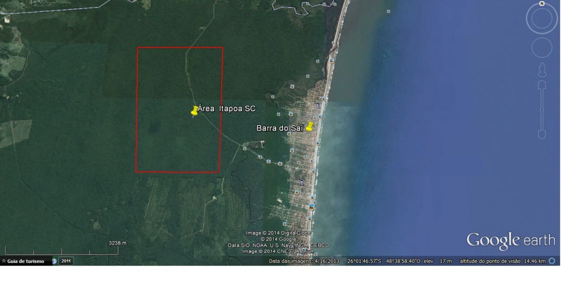 área 11.000.000m² para industrias, valor R$ 0,50 centavos o m²