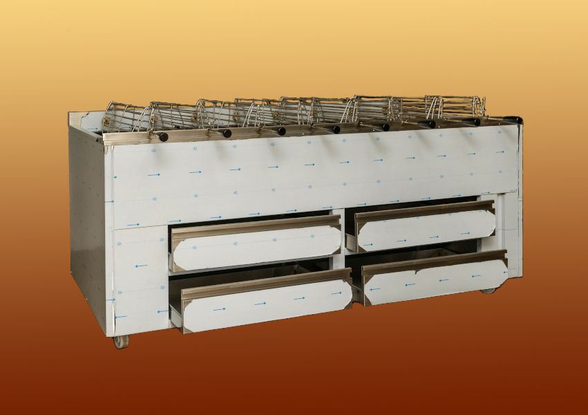 Churrasqueiras a carvão ou a gás rotativas ou estáticas