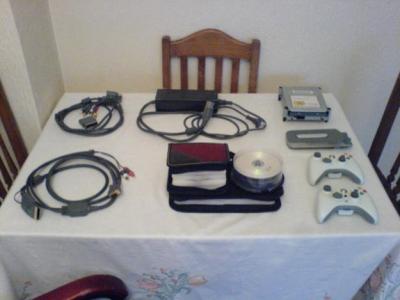 140 backups para XBOX360 + 1 disco rigido 20 gb + comando wireless