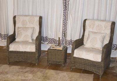 Mobiliário de exterior em ratan