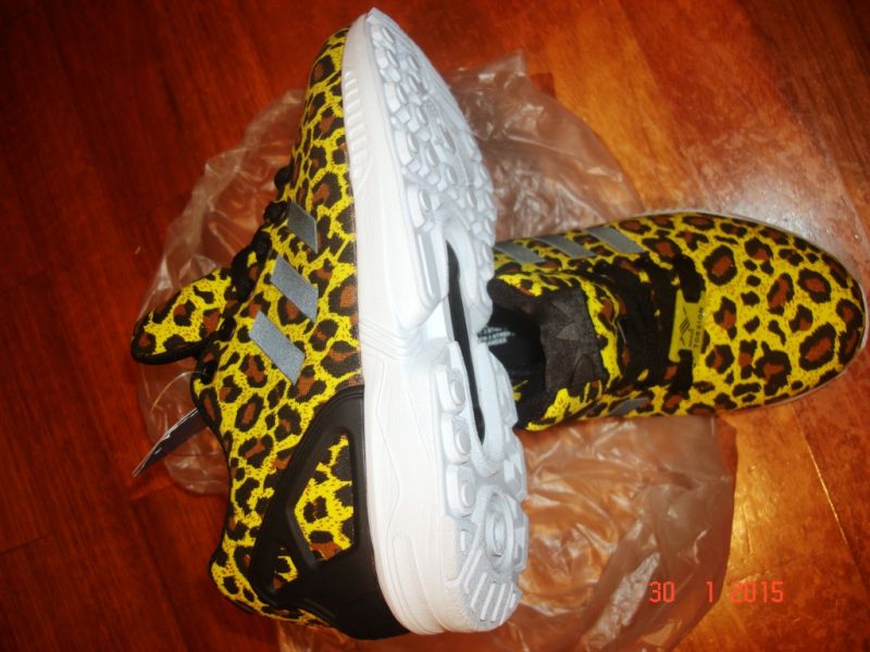 Adidas zx flux leopardo amarelo , tam. 35/36