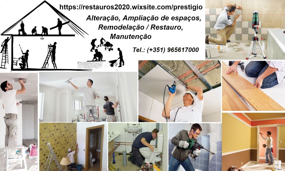 Alteração, Ampliação de espaços, Remodelação / Restauro, Manutenção