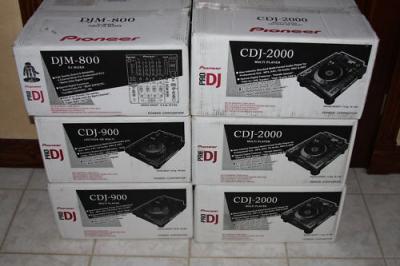 Nueva Marca 2x Pioneer CDJ-1000MK3 & 1x DJM-800 MEZCLADOR DJ PAQUETE........$850