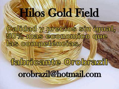 Hilo de Gold field 14k - hilo plata para Bisuterias