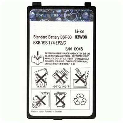 Bateria BST-30 (BST30) - T230, Z200, T290, Z500, Z600, K300, K500, K700, J200 e outros telemóveis co