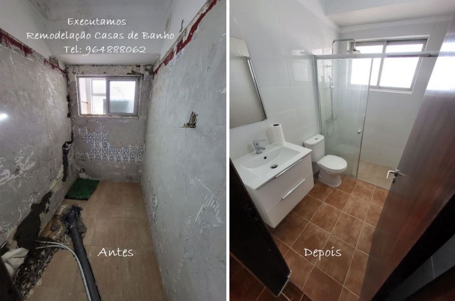 Executamos Remodelação Casas de banho, Restauro de Wc, .