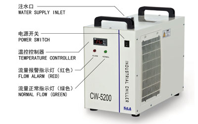 S&A CW-5200 water cooled chiller for cooling UVLED exposure machine