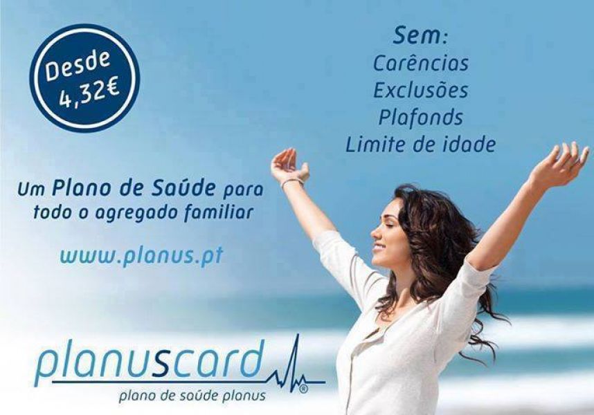 PLANO DE SAÚDE PLANUS desde 4,32 € por mês / pessoa