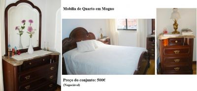 Mobília de Quarto em Mogno (sem roupeiro)