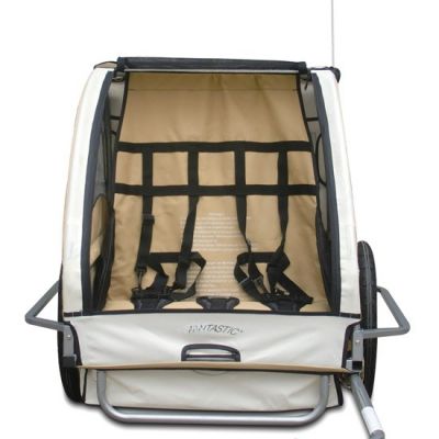 Atrelado de bicicleta para 2 crianças NOVO