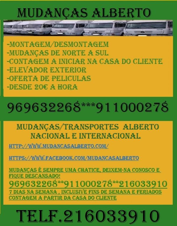 MUDANÇAS ALBERTO DE NORTE A SUL 216033910