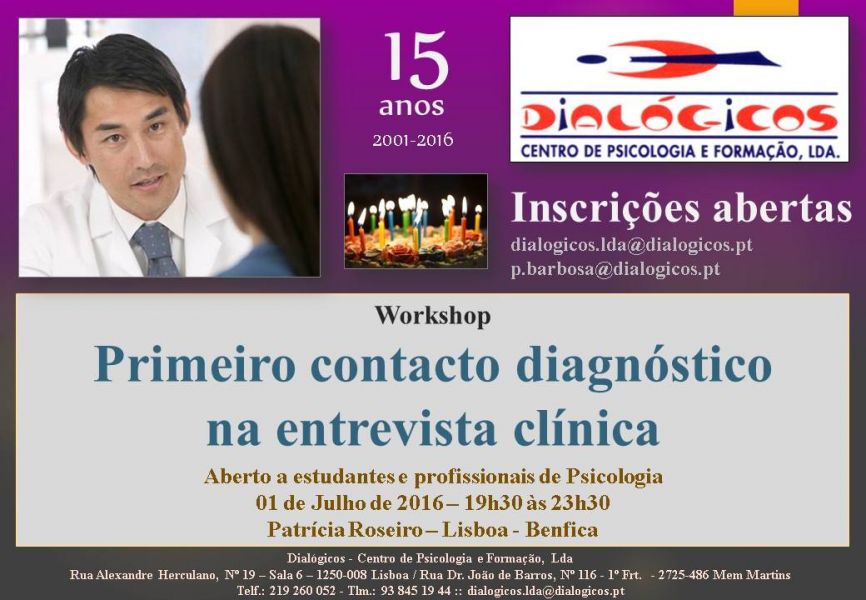 Primeiro contacto diagnóstico na entrevista clínica