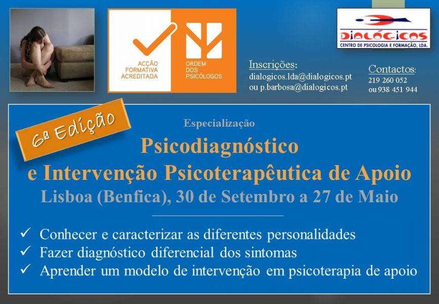 Especialização em Psicodiagnóstico e Intervenção Psicoterapêutica de Apoio 6 Edição