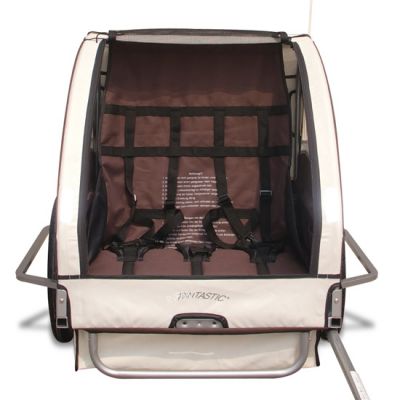 Atrelado reboque de bicicleta para 2 crianças NOVO