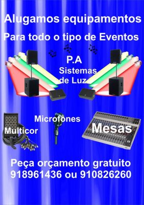 Equipamentos de som e Luz