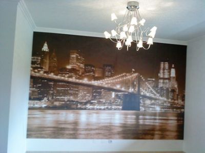 Nuno aplicador de papel de parede e murais