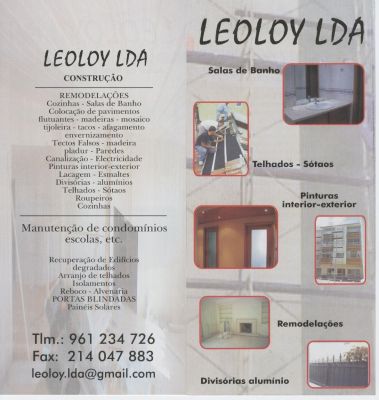 SERVIÇOS PARA A SUA CASA - Construção Civil, Pinturas, Interiores, Exteriores, Trabalhos em Altura (