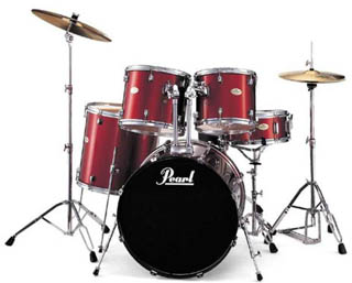 Vendo Bateria Pearl Bordeaux Nova 250€