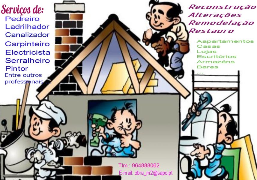 Reconstrução / Ampliações / Alterações / Remodelações / Restauro.