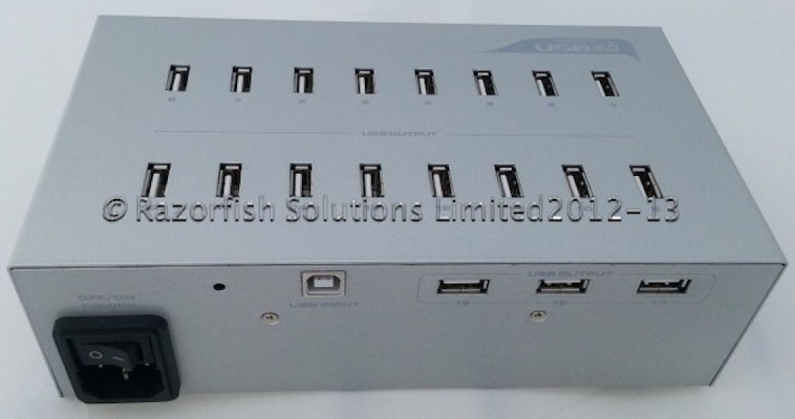 USB HUB 19 Port for Bitcoin USB ASIC Mining Razorfish