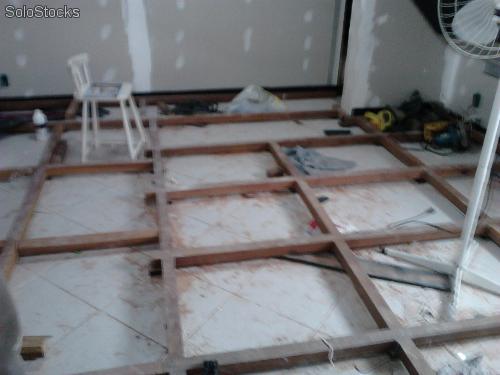 Piso acústico flutuante. 