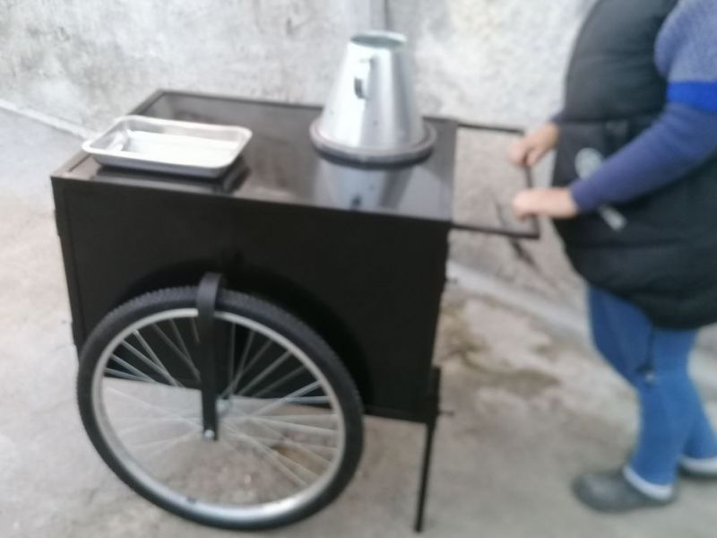 Carrinho assador de castanhas