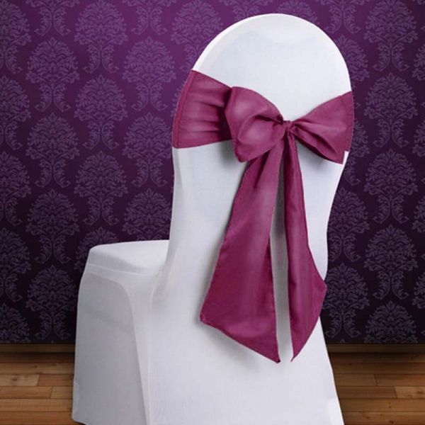 Laços de tecido cetim para cadeiras