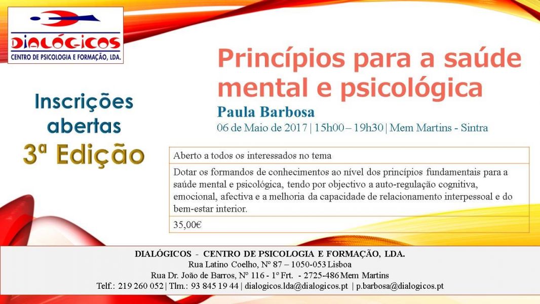 Princípios para a Saúde Mental e Psicológica 3ª Ed