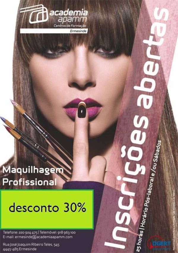 Curso Certificado de Maquilhagem Profissional c/Desconto de 40€