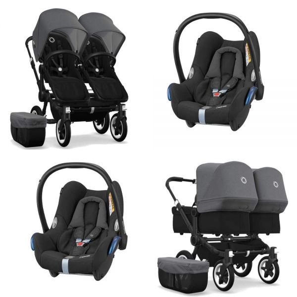 Bugaboo Donkey 2 Twin con Maxi-Cosi CabrioFix